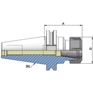 Spannzangenfutter ER40 DIN69871AD SK40, 3-26mm A=160mm